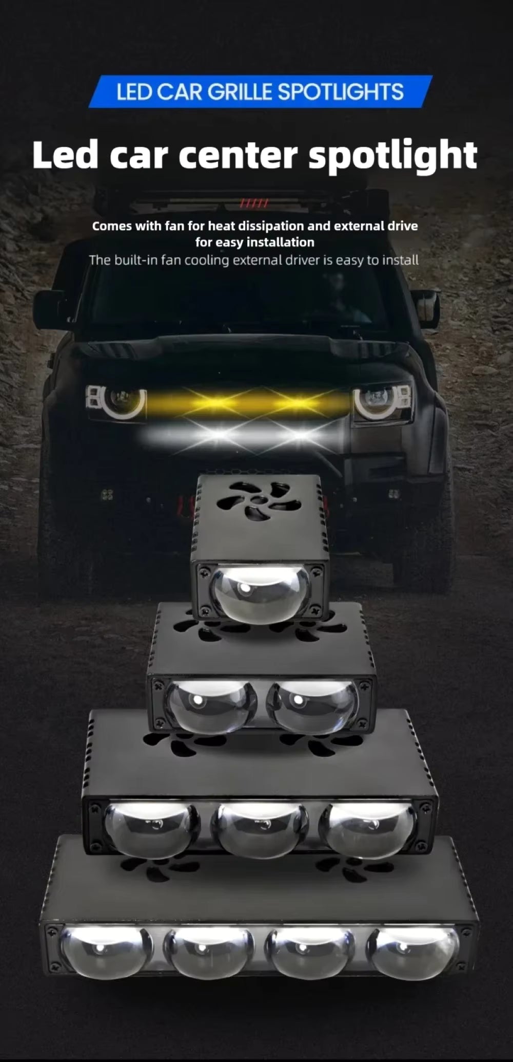 Rev Grid Mini LED Work Light Auxiliary Fog Lamp